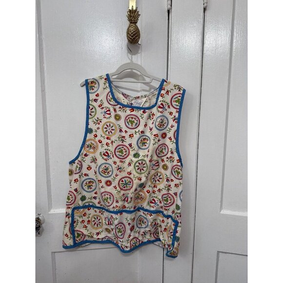 Jackets & Blazers - Vintage Amish Farmhouse Quilted Apron Vest Floral Print